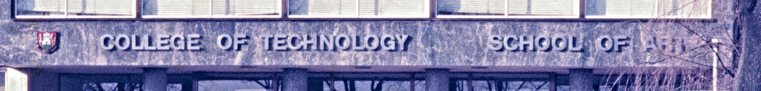 Northampton College of Technology and Northampton School of Art lettering, both over the main entrance