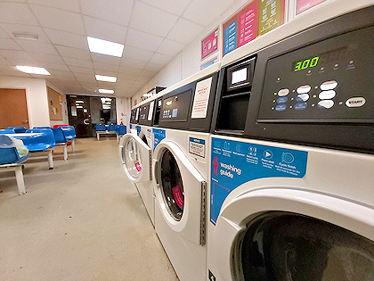 Washing machines in the campus launderette