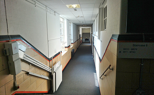 Corridor with steps