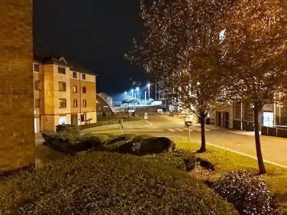 Campus view at night