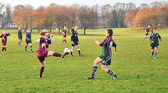 Football match in progress