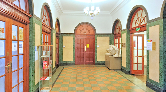 Interior of old Northampton College of Technology reception area