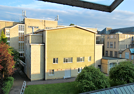 Rear of Main Hall building in sunshine