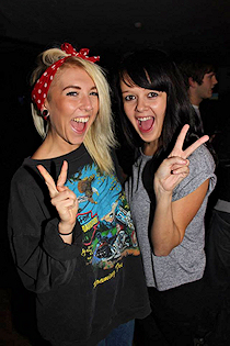 Two happy girls in the union