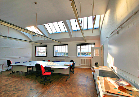 Room with skylights